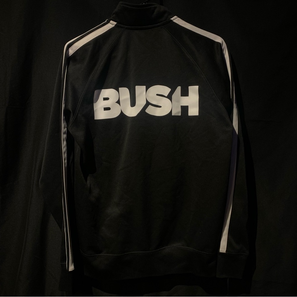 Bush Band Sz S Track Jacket Gavin Alternative Rock 20x27 Black Used Zipper Error